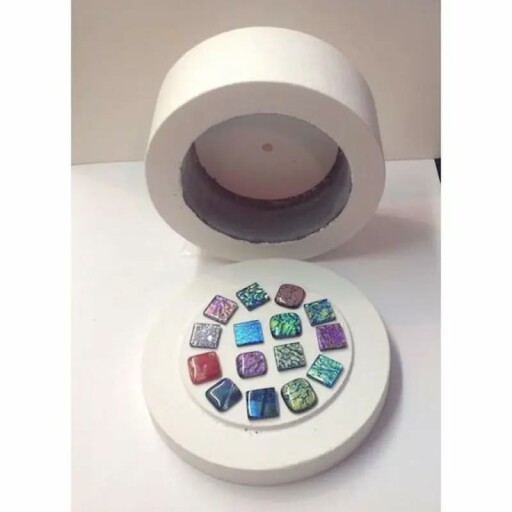 Vibrant dichroic glass pieces for creative projects