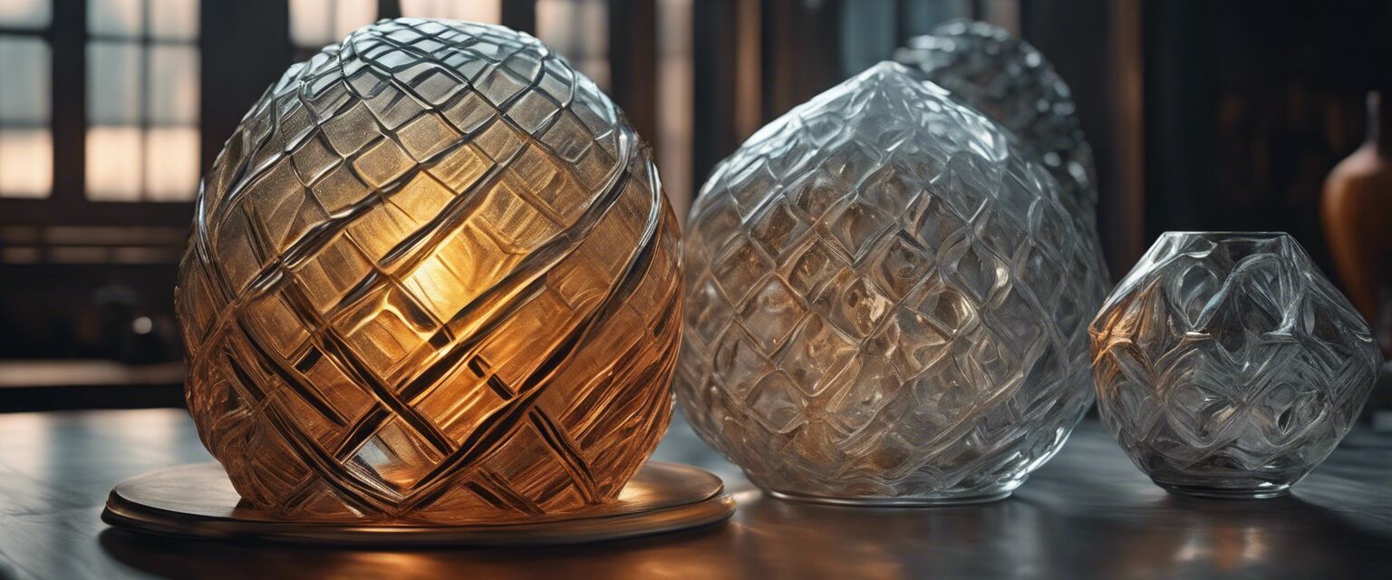Glass casting sculpture project highlighting beautiful shapes.