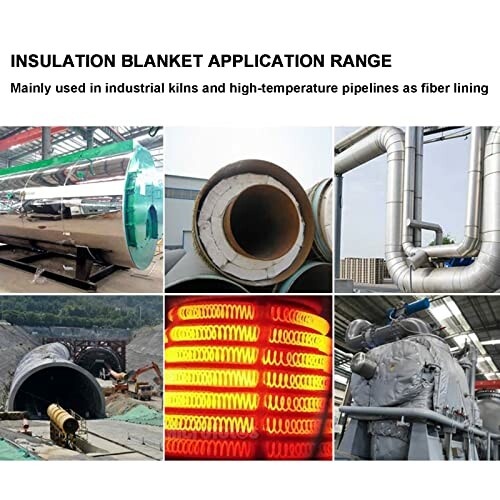 Various insulation blanket applications in industrial settings.