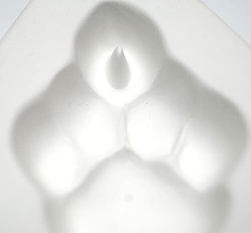 Close-up of a soft, padded, white texture.
