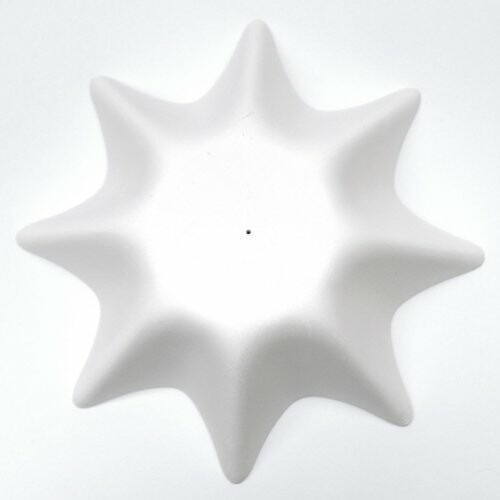 White 3D starfish-shaped object with smooth curves